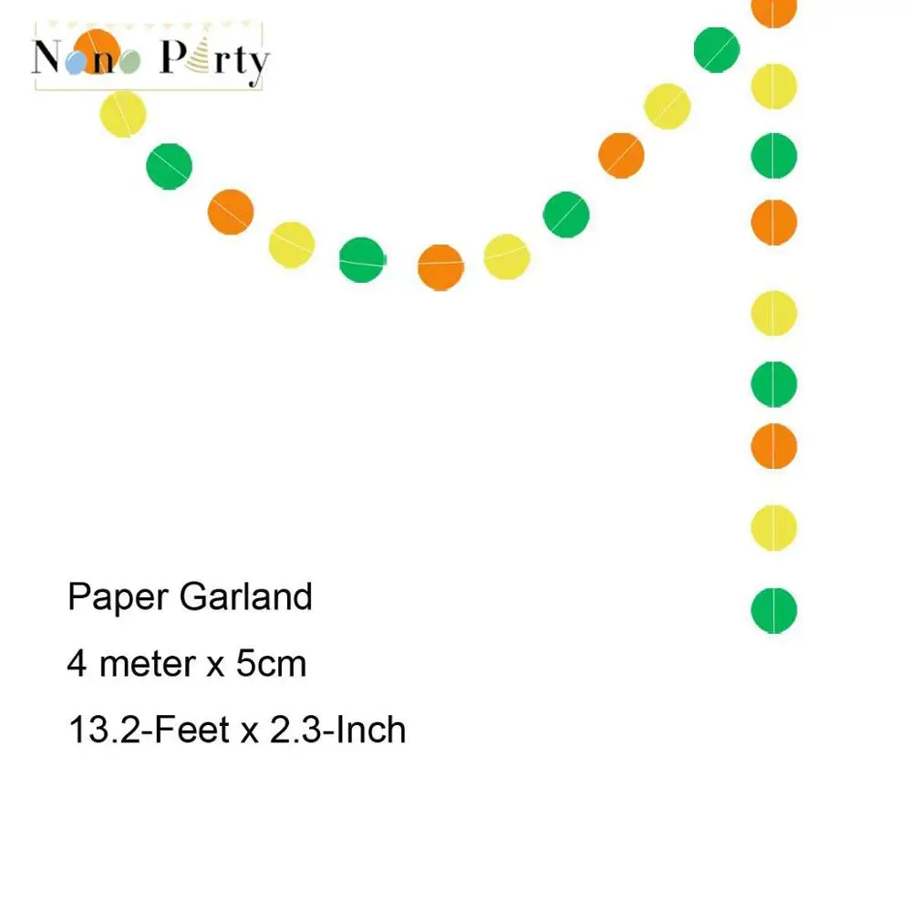 NONO средство для вечерние 5 шт./лот 4 метра бумажные гирлянды флажки для свадебного приема баннер Decoras круглая бумага Гирлянда домашний декор JY-017 - Цвет: A03