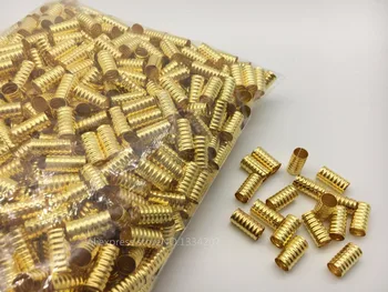 

200pcs-1000pcs Golden adjustable hair dread Braids dreadlock Beads cuffs clips tube Micro Rings Accessories wholesale