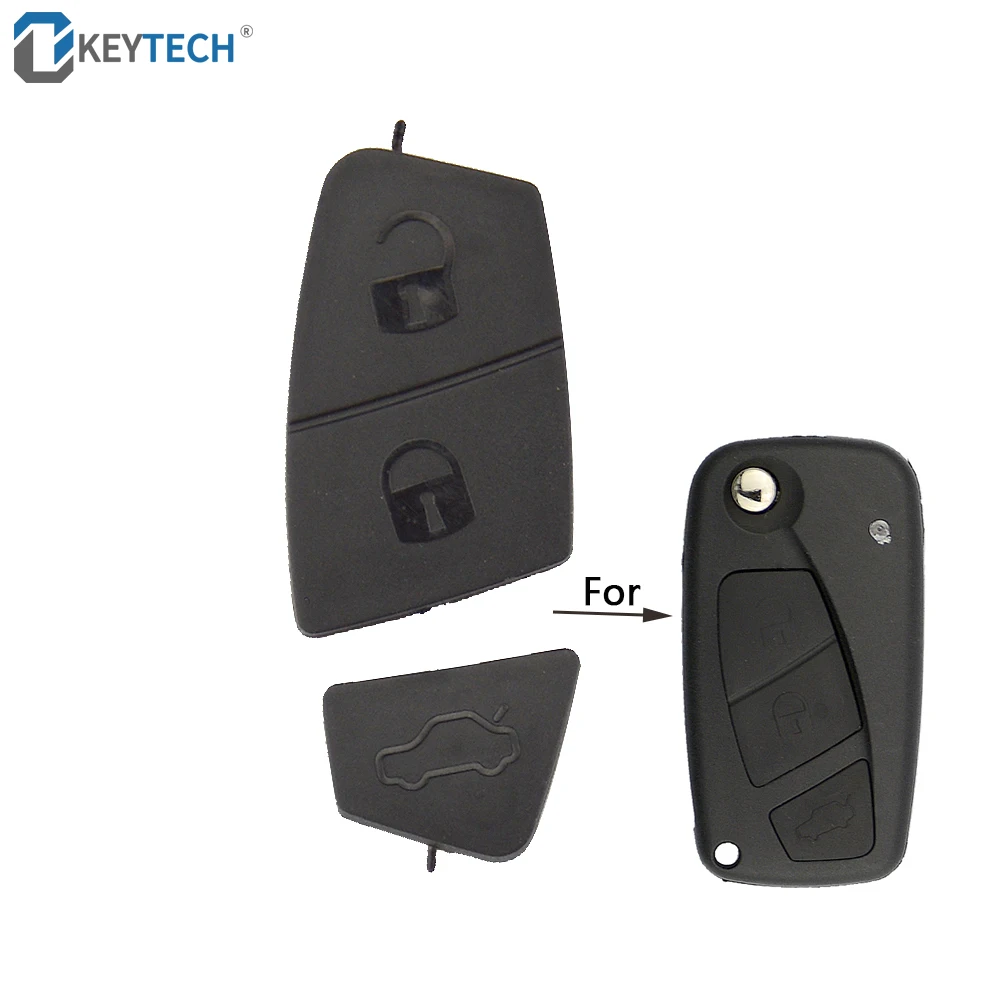 

OkeyTech 1PC Blue Black Replacement 3 Buttons Car Remote Key Shell Button Pad For Fiat Punto Panda Stilo Free Shipping