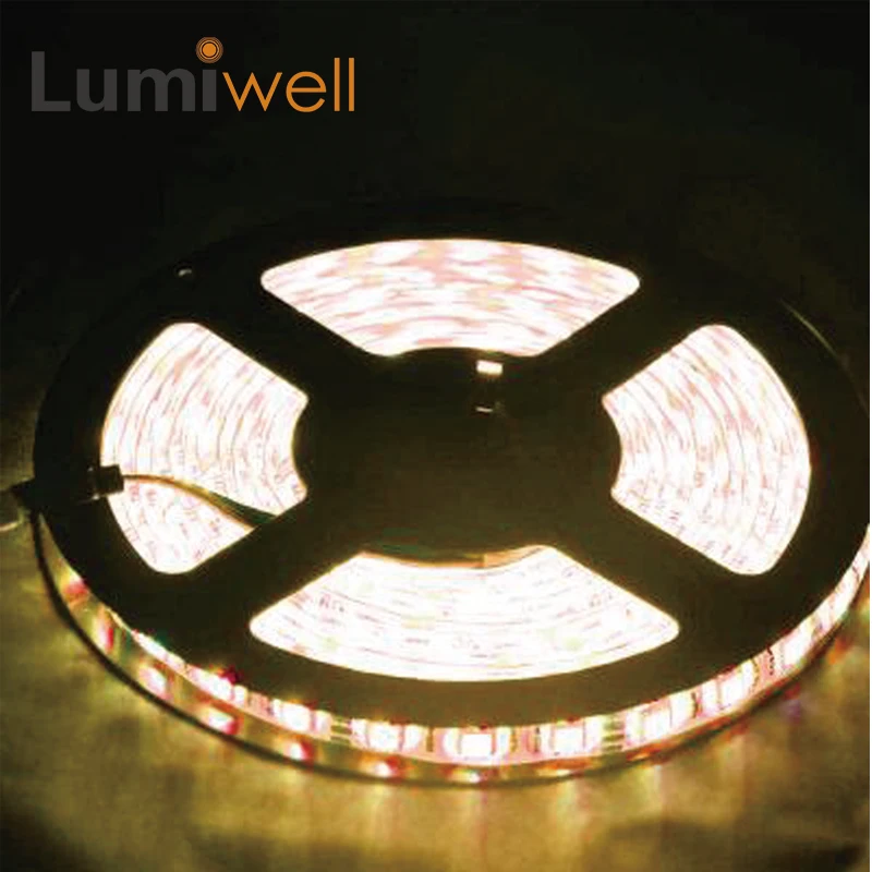 

Lumiwell RGB LED strip 60LEDs/m 5m flexible LED lights indoor outdoor IP65 DC 12V 5050 waterproof