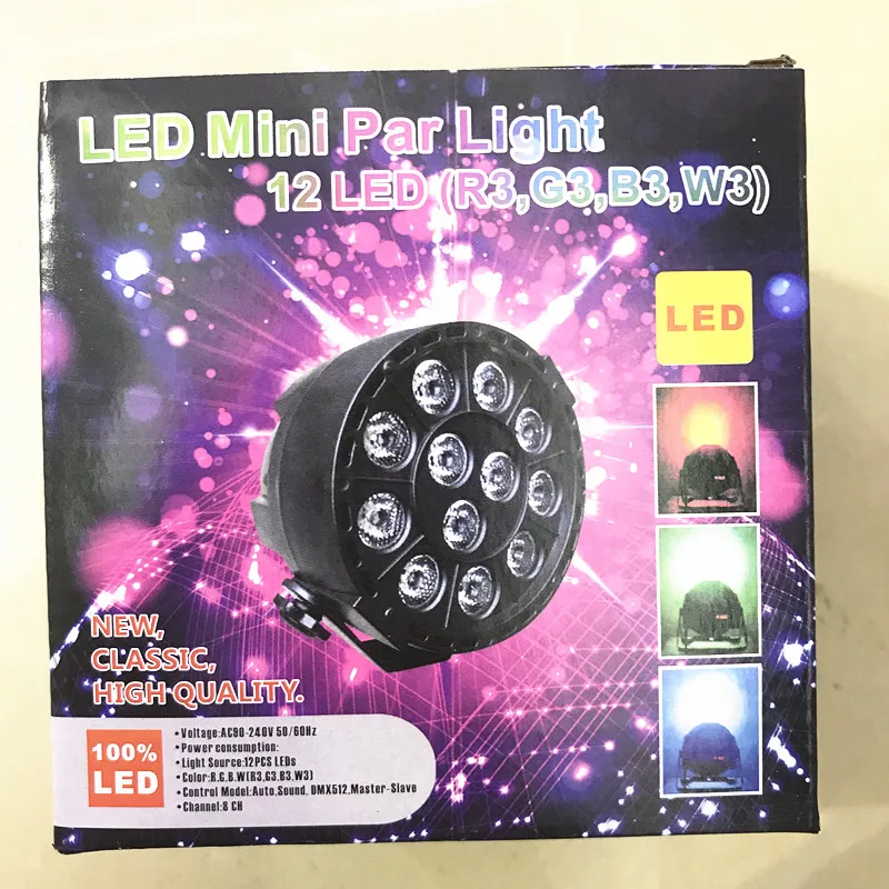 

DMX512 Master Slave Flat DJ Equipments Controller 18*3W 12W RGBW RGB Led Stage Light 110V 220V Par Light With for Party Disco
