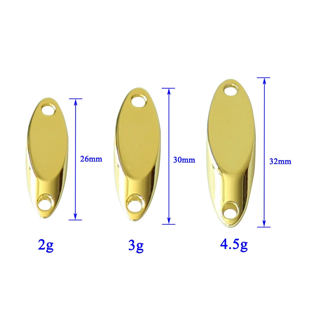 GIDELUN 2g/3g/4,5g 50 шт Золото Серебро приманка для рыбалки Китай металлическая джиг приманка для щуки