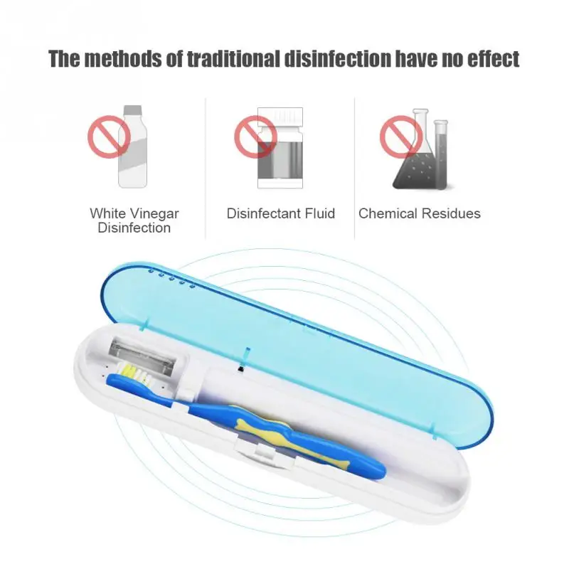 УФ-излучение путешествия автоматический Зубная щётка стерилизатор Tool Box зубная щетка для дезинфекции УФ случае стерилизации дезинфицирующее очиститель