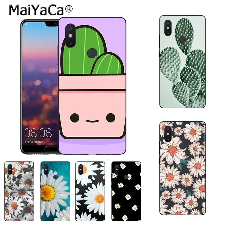 MaiYaCa Cactus daisy green plant Printing Drawing TPU phone case for xiaomi mi 8se 6 note3 redmi 5 5plus note coque | Мобильные