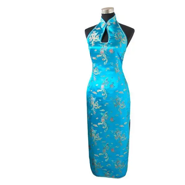 Сексуальное бургундское традиционное китайское платье с открытой спиной длинное платье Ципао Новинка капающий костюм Размеры S M L XL XXL XXXL WC025
