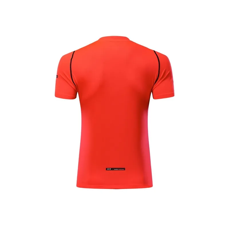 HOWE AO Спортивная футболка мужская гимнастическая футболка с коротким рукавом мужская на молнии с воротником индивидуальная футболка для бега Мужской Топ