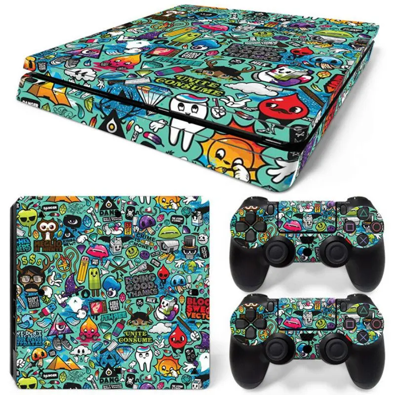 Hot Bomb бомбардировки Винил обложка для PS4 Slim + защитные наклейки контроллера Sony