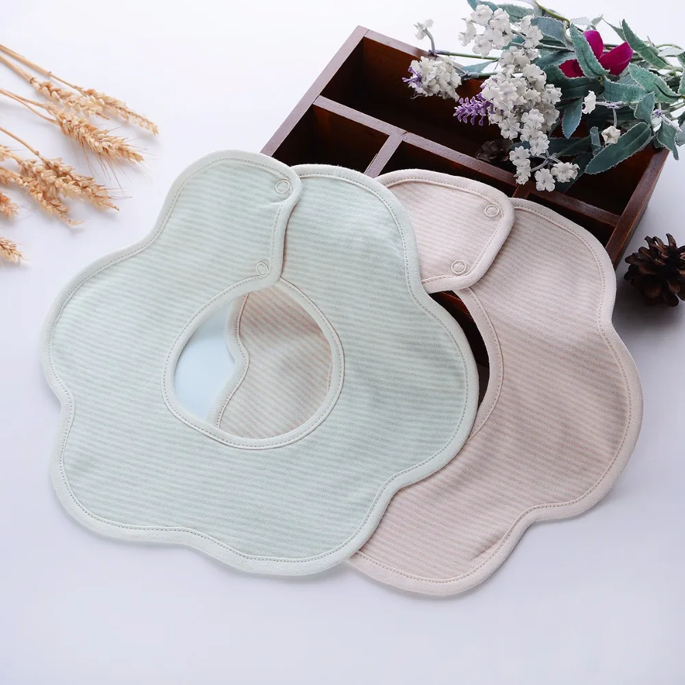 100 Organic Cotton Baby Bibs Flower Shaped High Quality Newborn Baby Boys Girls Towel&Bibs