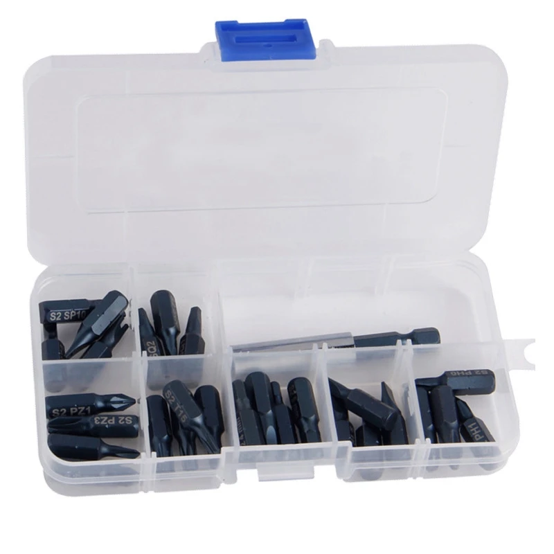 

29 Piece Screwdriver Bit Set 1/4 Inch (6.35Mm) With Magnetic S2 Steel Precision Screwdriver Bit Combination