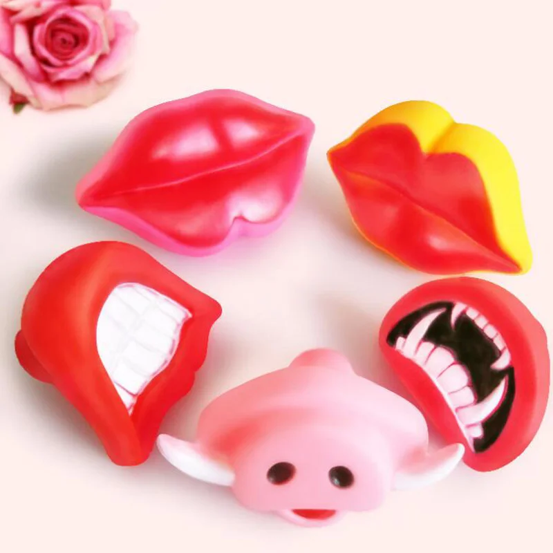 Terror Fun аккуратные игрушки Хэллоуин реквизит в виде вставных зубов Pet Vocal клыки моделирование крик милые красные губы творческие целые зубы дьявола игрушки