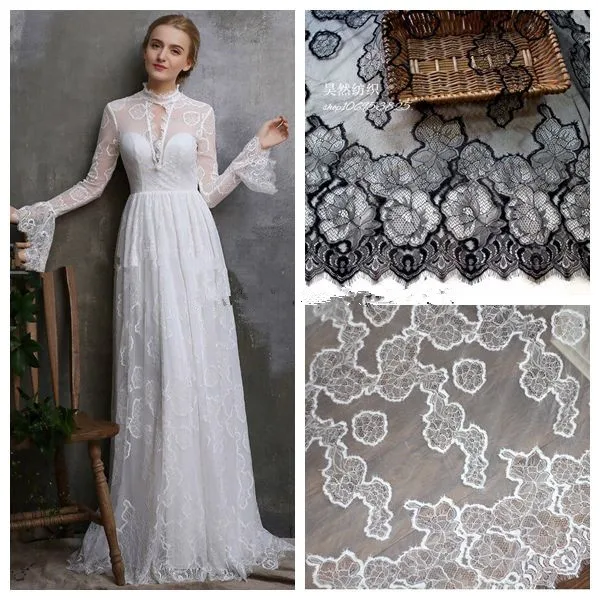 Us 18 2 Eyelash Lace Fabrics Soft Y Underwear Trims Black And White Wedding Dress Clothing Material In From Home Garden Us 18 2 Eyelash Lace Fabrics Soft Y Underwear Trims Black And White Wedding Dress Clothing Material In From Home Garden