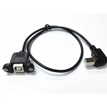 

USB 2.0 B female to Right 90 angle B male printer short extension cable 0.5m