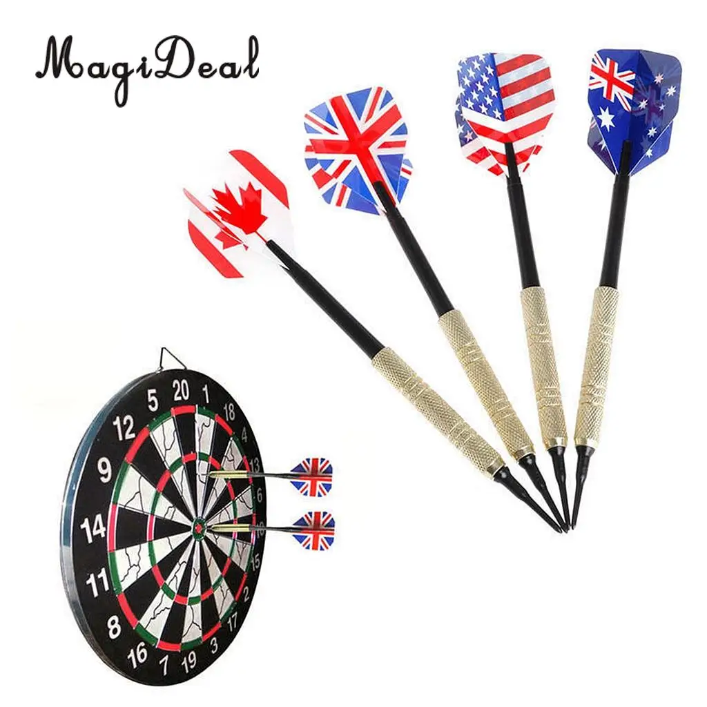 MagiDeal 12 Pieces 14g Pro Soft Tip Darts with 36 Extra Tips For Electronic Dartboard
