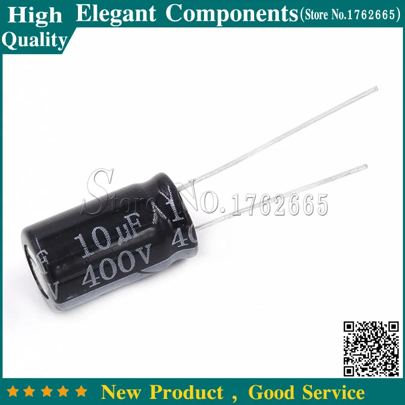 

20PCS 10UF 400V 400V 10UF Aluminum Electrolytic Capacitor 400 V / 10 UF Size 10*16MM Electrolytic capacitor