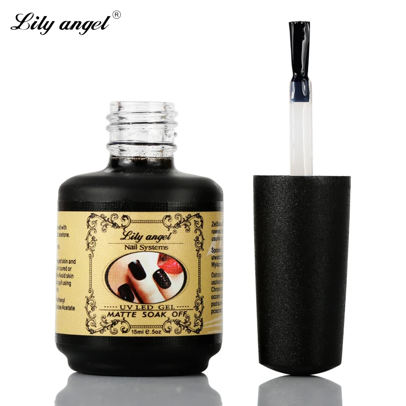 Lily Angel 15 пилка для ногтей Магия Супер Матовые прозрачные ногти Art Gel Top Coat матовое масло для ногтей лак для ногтей высокого качества