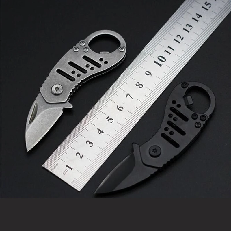 

Portable Pocket Knife Folding Fold Key Ring Camping Mini Peeler Keychain Tactical Rescue Survival Hunting Outdoor Survival Tool