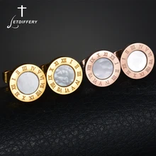 Letdiffery крошечные симметричные круглые серьги-гвоздики из нержавеющей стали очаровательные брендовые Серьги Brincos Oorbellen