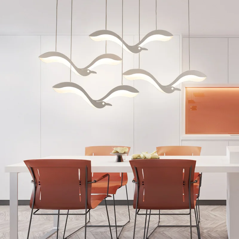 

Modern European Restaurant LED Pendant Lights Seagull Bedroom Pendant Lamp Parlor Hanglamp Ceiling Luminaire Fixture Loft Deco