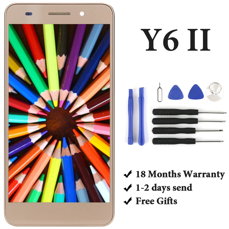 

5.5''For Huawei Y6 II LCD Touch Screen CAM-L21 Assembly Display Replacement For Huawei Y6 II Touch Screen with Free Gift