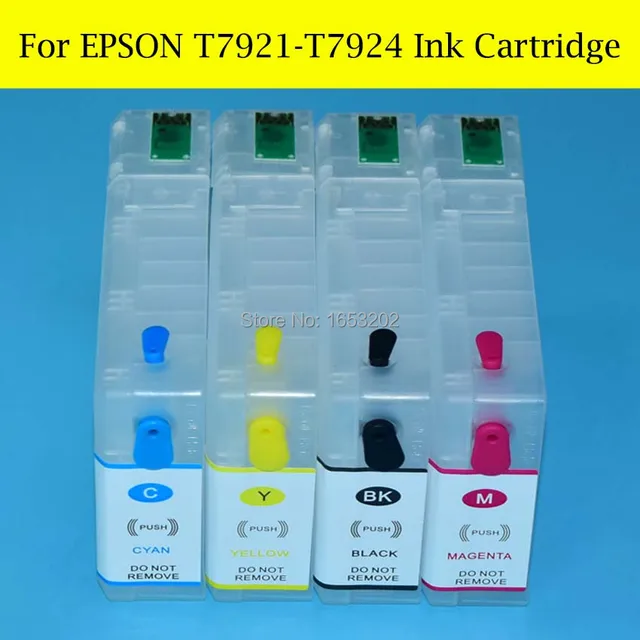 4 PC/Set Cartridge Chip Tinta Untuk Epson WorkForce Pro WF 5621 WF 5191 WF 5111 Cartridge Tinta