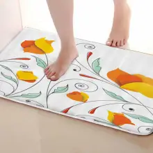 Цветочный стиль коврик для ванной комнаты, смешной Противоскользящий коврик для ванной, занавески для душа s аксессуары, соответствующие вашей душевой занавеске