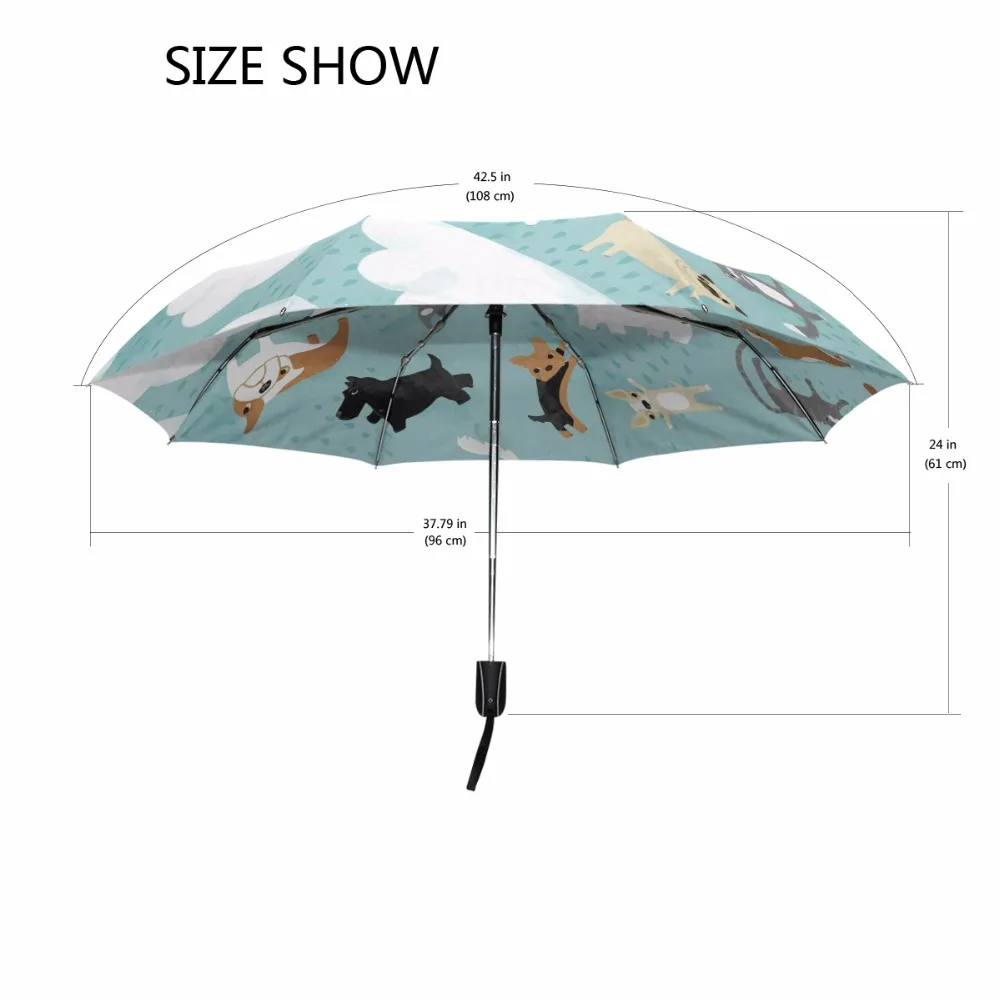 Ультра-светильник милый кот животные автоматический складной зонт от дождя Женский анти-УФ защита Солнцезащитный ветрозащитный зонт