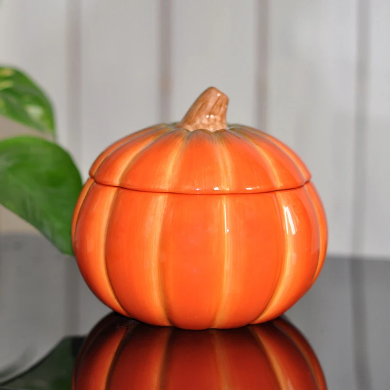 Mature Pumpkin Storage Jar Art Design Storage Box Home Decorative Tea