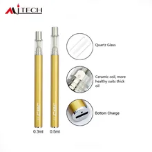 50 шт./лот Mjtech C10C Vape ручка комплект 280 мАч заряжаемая батарея испаритель 0,3/0,5 мл картридж керамическая катушка для густая масляная CBD вейп