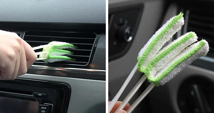 New Multifunctional Auto Air Conditioner Outlet Cleaning Brush Air Outlet Gap Dust Cleaner Car Interior Accessories (6) -