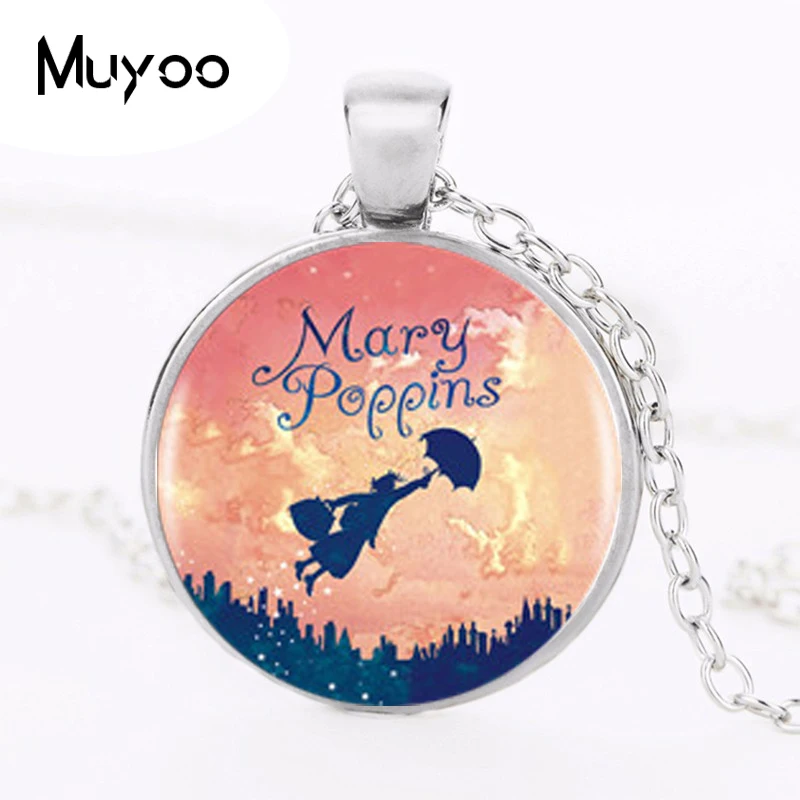 

Hot Sale Mary Poppins Logo Pendant Necklace Movie Art Vintage Styles Charm Handmade Round Necklace For Boy Girl Necklace HZ1