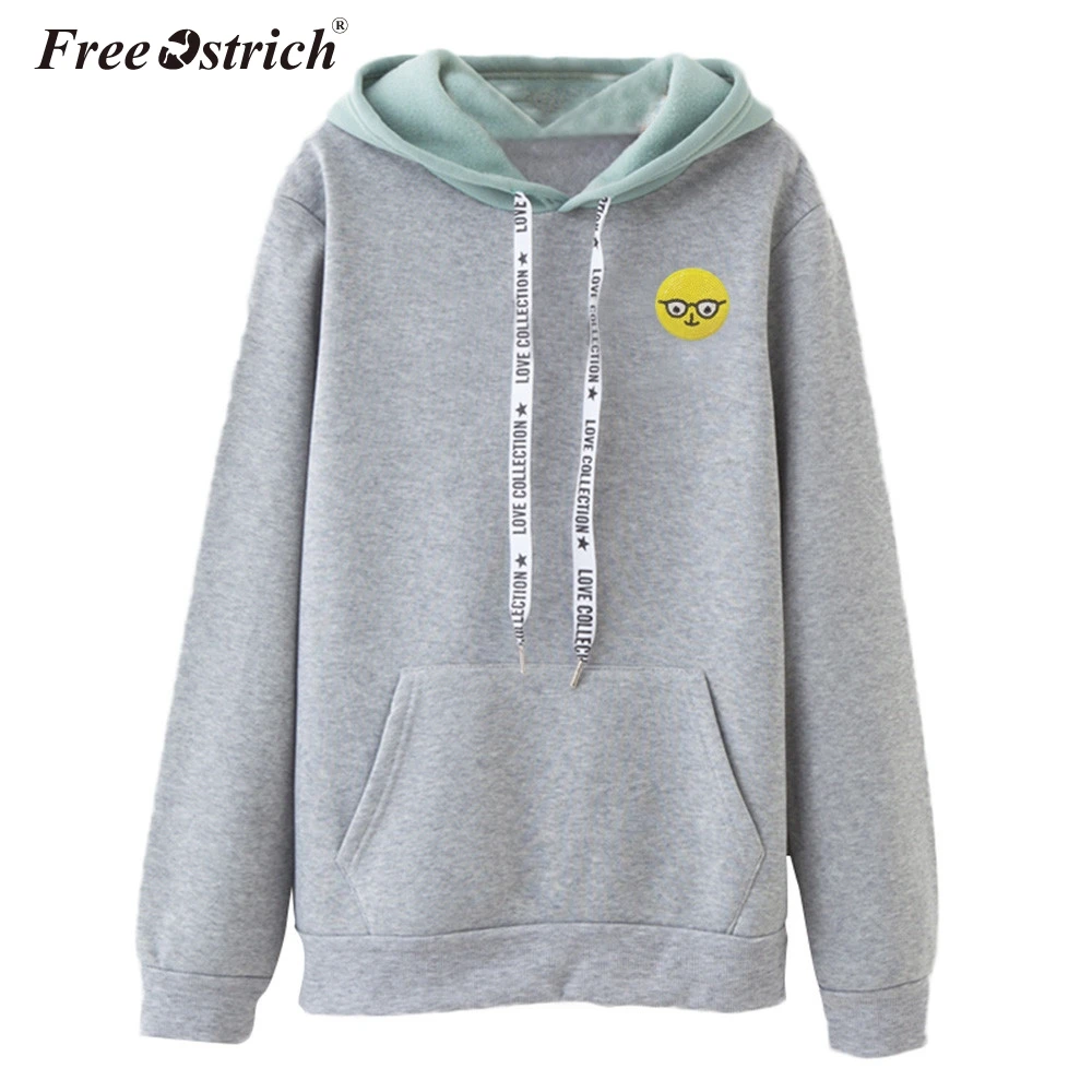 

Free Ostrich Sweatshirt Women Oversize Printed Pockets Hooded Long Sleeve Hoodies Women Sudaderas Para Mujer Abrigo Mujer N30