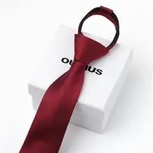 Японский стиль, деловой Профессиональный галстук с молнией, модная одежда, полосатый галстук, легкий мужской галстук на молнии, фиолетовый, синий