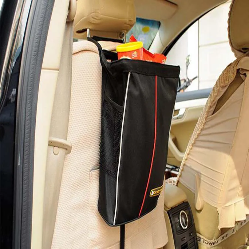 Waterproof 9L size Car Trash Can Bin Garbage Oxford Seat Organizer Bags