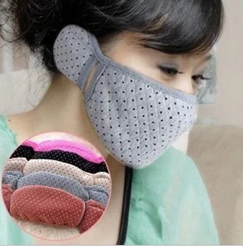 

Wholesale 500pcs/lot Lovely Snow In Winter To Keep Warm Thickening Mask Earmuffs Masks for men and women