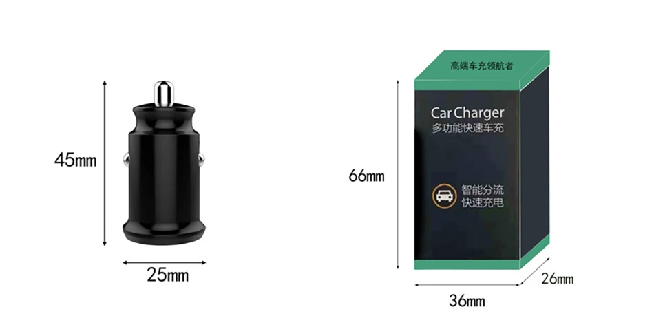 !ACCEZZ 3.1A Double Port USB Car Charger Fast Charging With LED Car Phone Charge Universal For Xiaomi iPhone X XR Huawei Samsung (2)