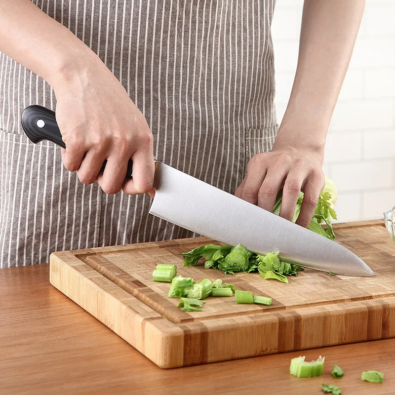 Ножи шеф повара из нержавеющей стали 12 дюймов немецкая сталь 1 4116 черная