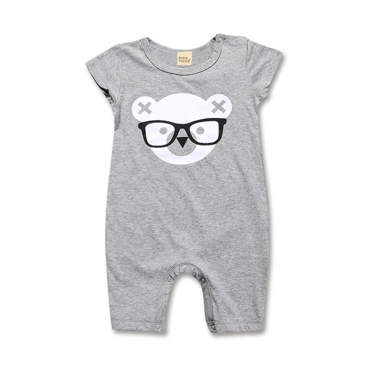 Детский комбинезон унисекс, г., летняя одежда с короткими рукавами для новорожденных девочек Комбинезон для маленьких мальчиков с принтом из мультфильма, комбинезоны для малышей от 0 до 24 месяцев