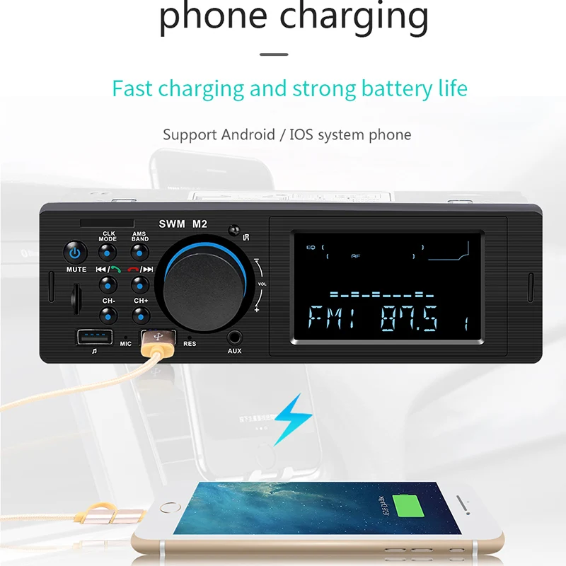 M2 автомобильный Радио авторадио Кассетный плеер 12 в Bluetooth аудио mp3 телефон