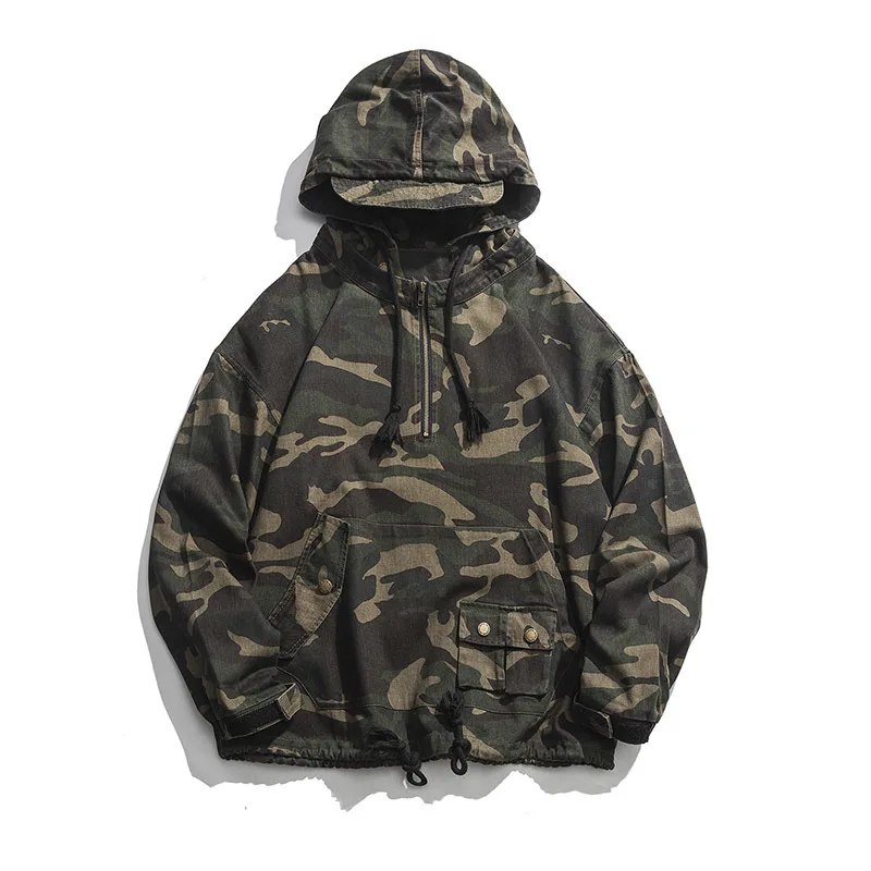 Spring New Camo Jacket Men Fashion Washed Military Wind Hooded Jacket Man Streetwear Hip Hop Loose Bomber Jacket Male Clothes Spring New Camo Jacket Men Fashion Washed Military Wind Hooded Jacket Man Streetwear Hip Hop Loose Bomber Jacket Male Clothes