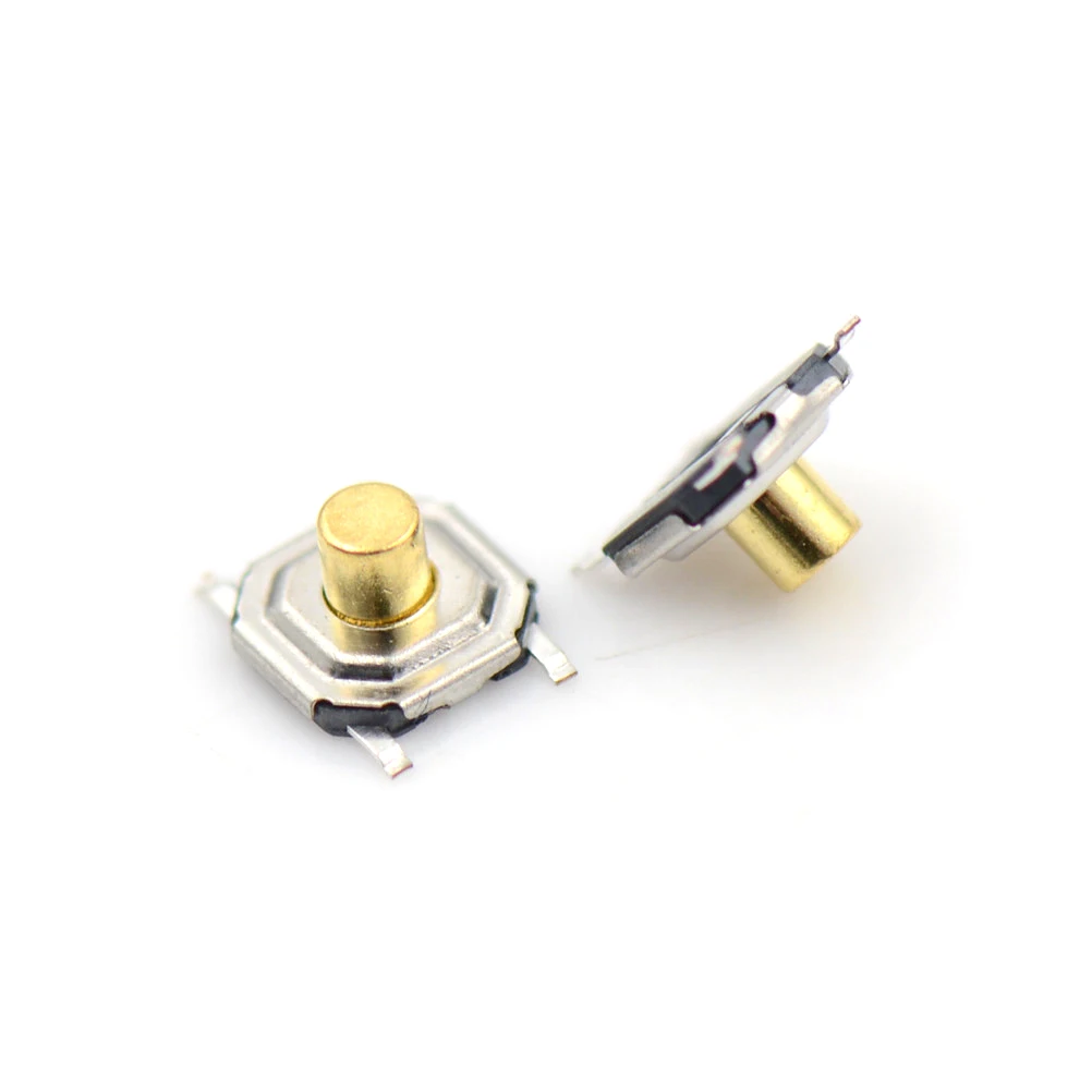 

5pcs Patch 4 Pins Copper Head Micro Touch Switch Waterproof Mini Black Tactile Touch Tact Push Button Switch 4*4*3mm