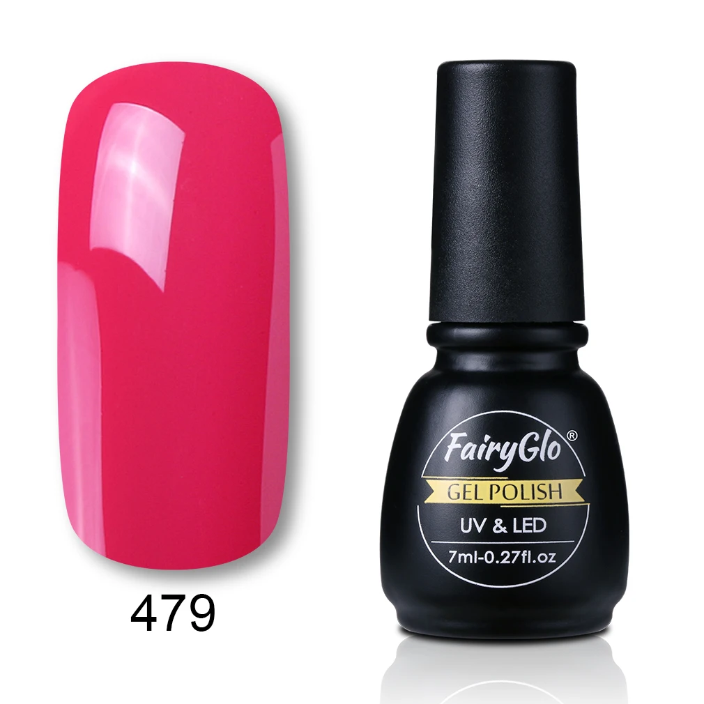 FairyGlo Гель-лак для замачивания 7 мл буферная пилочка набор для ногтей Гель-лак чистый цвет акриловый набор для ногтей Сделай Сам дизайн ногтей УФ чернила гель-лаки - Цвет: 479