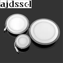 Светодиодный светильник со стеклянной панелью, квадратный светильник с регулируемой яркостью, супер яркий круглый потолочный встраиваемый панельный светильник s Светодиодный точечный светильник AC110V 220V