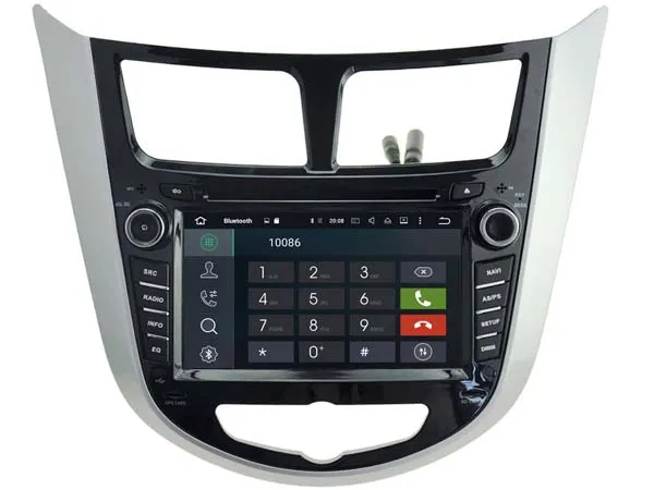 Discount Android 8.0 CAR Audio DVD player FOR HYUNDAI VERNA/ACCENT/SOLARIS 2011-2016 gps Multimedia head device unit receiver BT WIFI 2