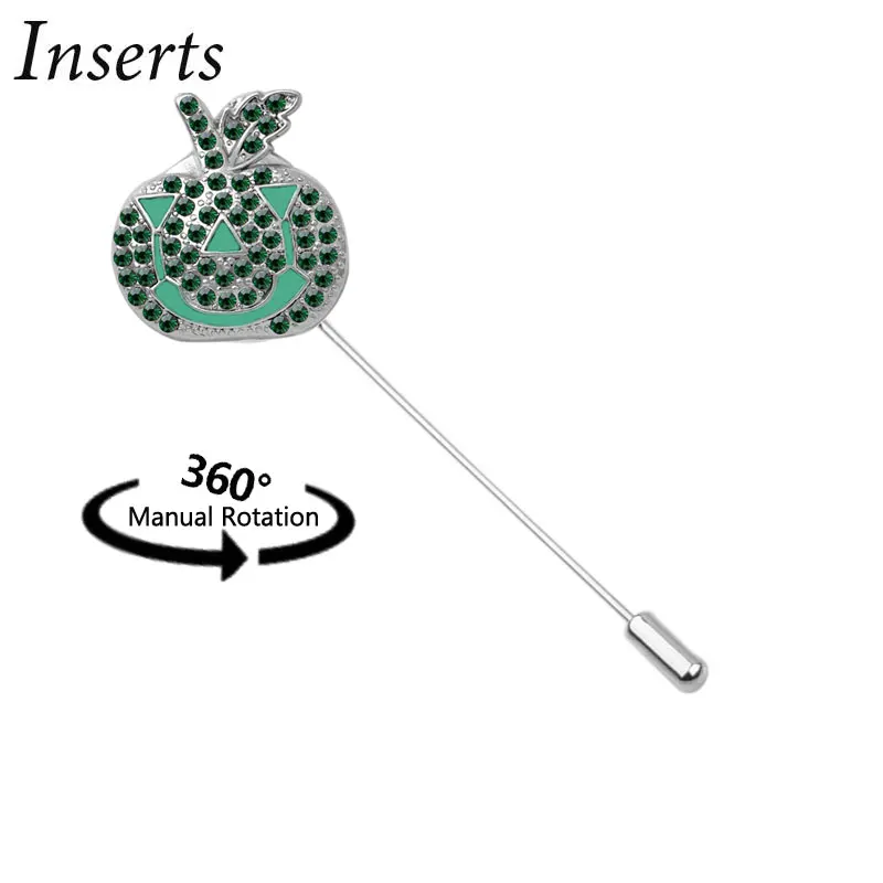 

Hot Flower Rivca inserts Valentine Gift brooch alloy Muslim Lapel Suit Stick Scarf pin Brooch Wedding Accessories Jewelry