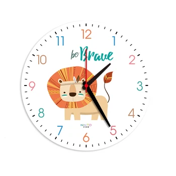 

2019 3D Animal Cartoon Wall Clock Creative Sitting room quiet children's Clock Fashion Contracted Lovely Clock Design Decoration