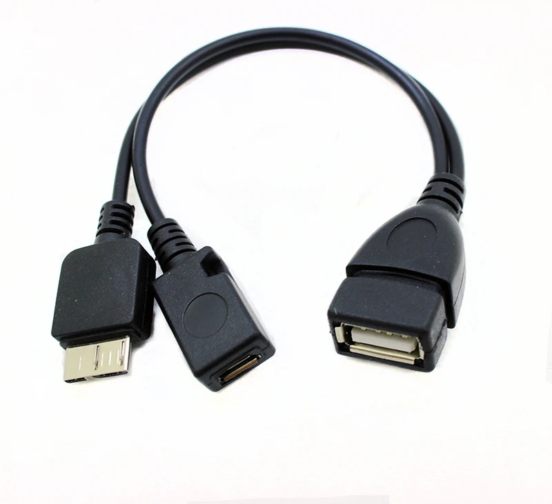 Micro USB 3.0 B Мужской к 2.0 Женский OTG Хост Кабель-адаптер с разъем Мощность данных