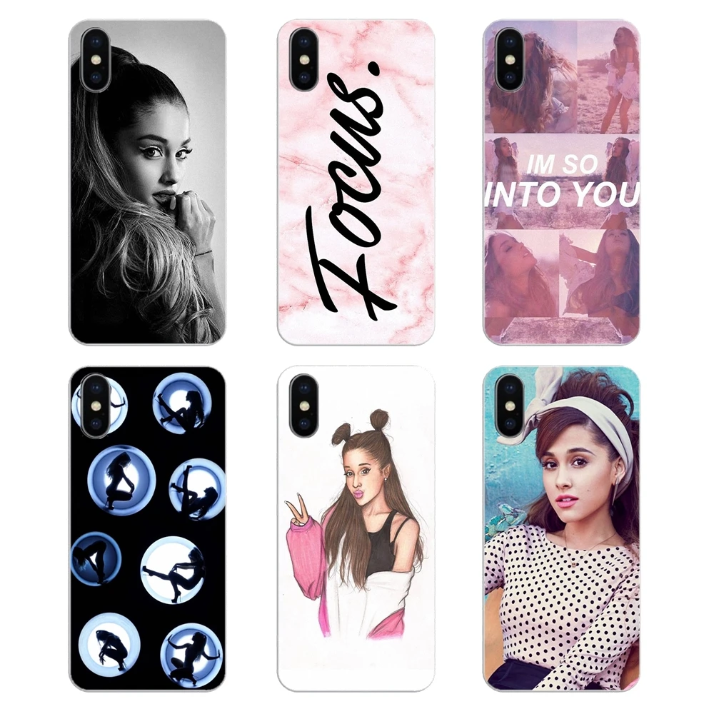 Для iPhone XS Max XR X 4 4S 5 5S 5C SE 6 6S 7 8 Plus Samsung Galaxy J1 J3 J5 J7 A3 A5 Ariana Grande pop singer силиконовый