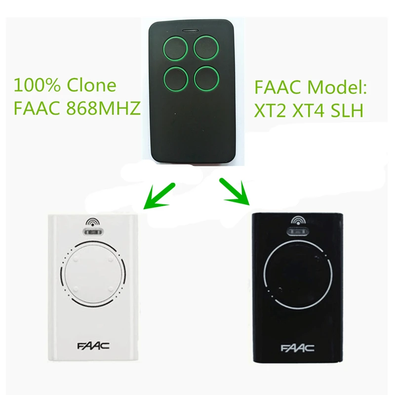 2pcs Free shipping clone duplicate copy 868mhz FAAC XT2 XT4 SLH garage gate door opener | Электроника