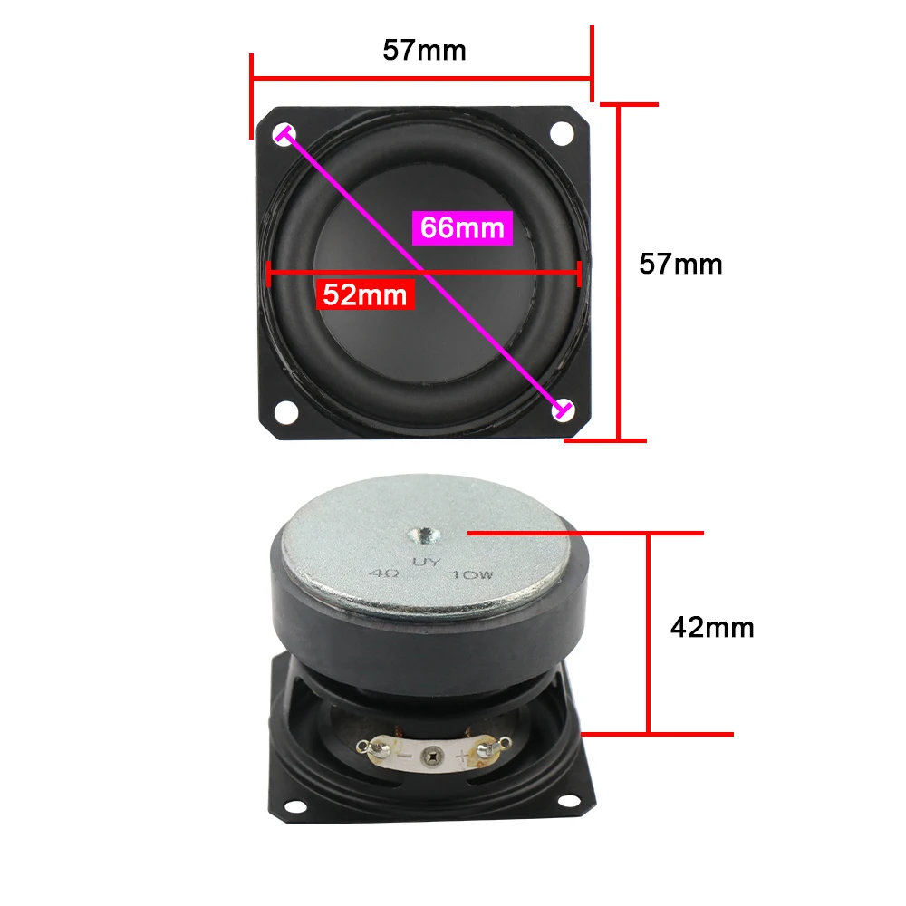 Hifi 2 дюйма 57 мм полный спектр ядовитый динамик 2,2 дюймов 4ohm 10 Вт вокальный сладкий низкочастотный свирепый супер большой магнитный стальной