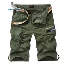 Сплошной цвет летние мужские хлопковые Повседневные Товары шорты повседневные мужские Свободные Комбинезоны Большие карманы бежевый армейский зеленый летний бренд